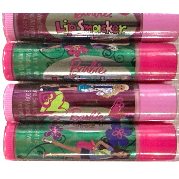 Vintge BONNE BELL Lip Smacker BARBIE #252 8pc Bubble Font PINK & TREAT Balms '09 - Picture 6 of 7